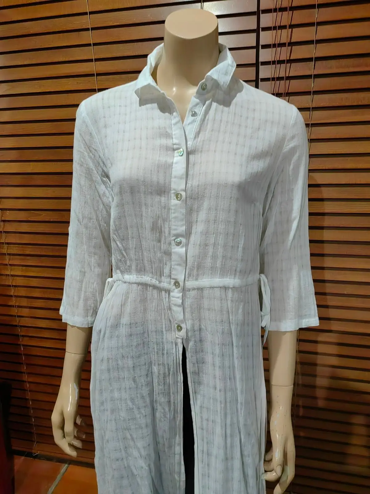 Foschini White Button-Up Dress