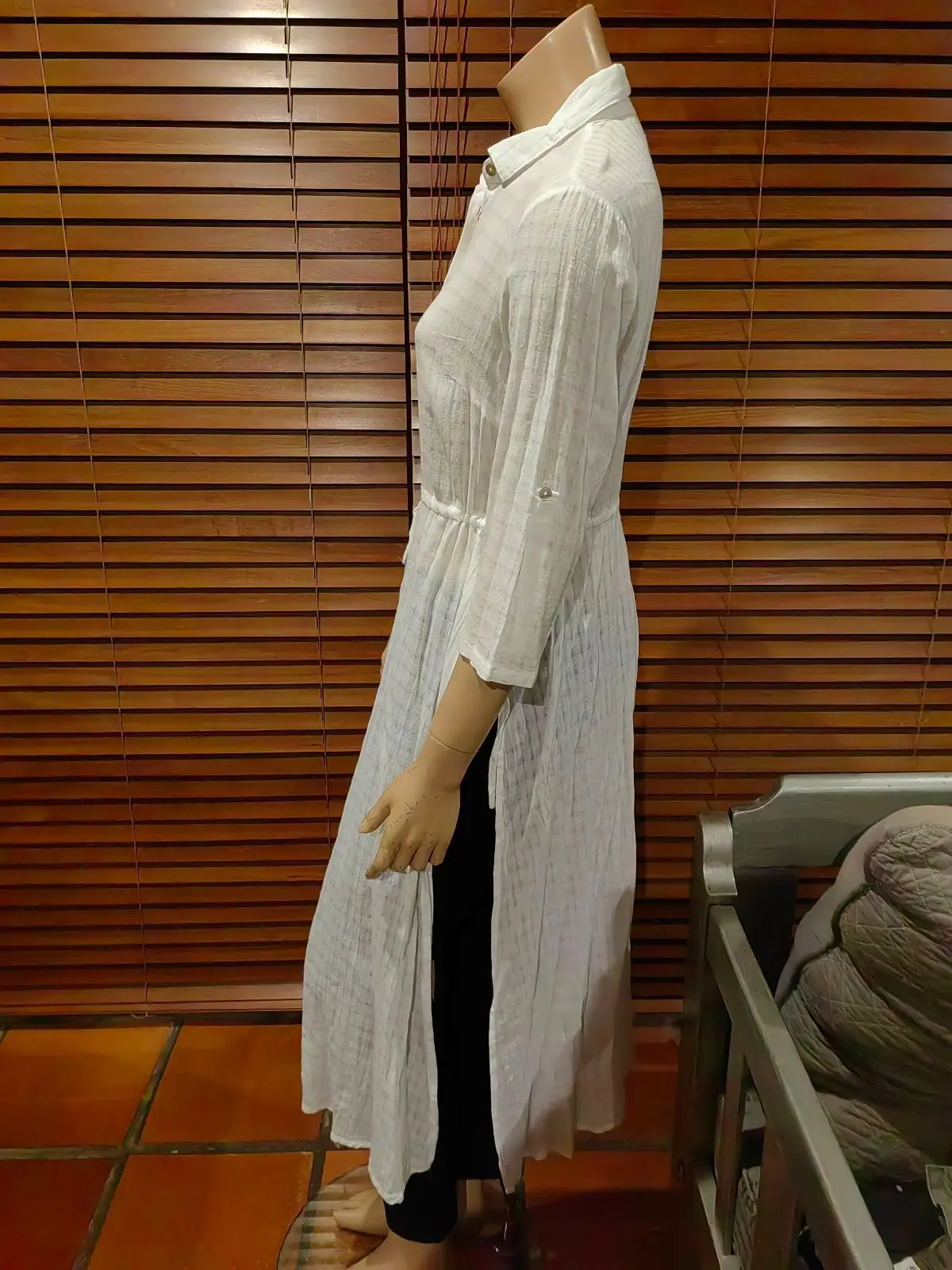Foschini White Button-Up Dress