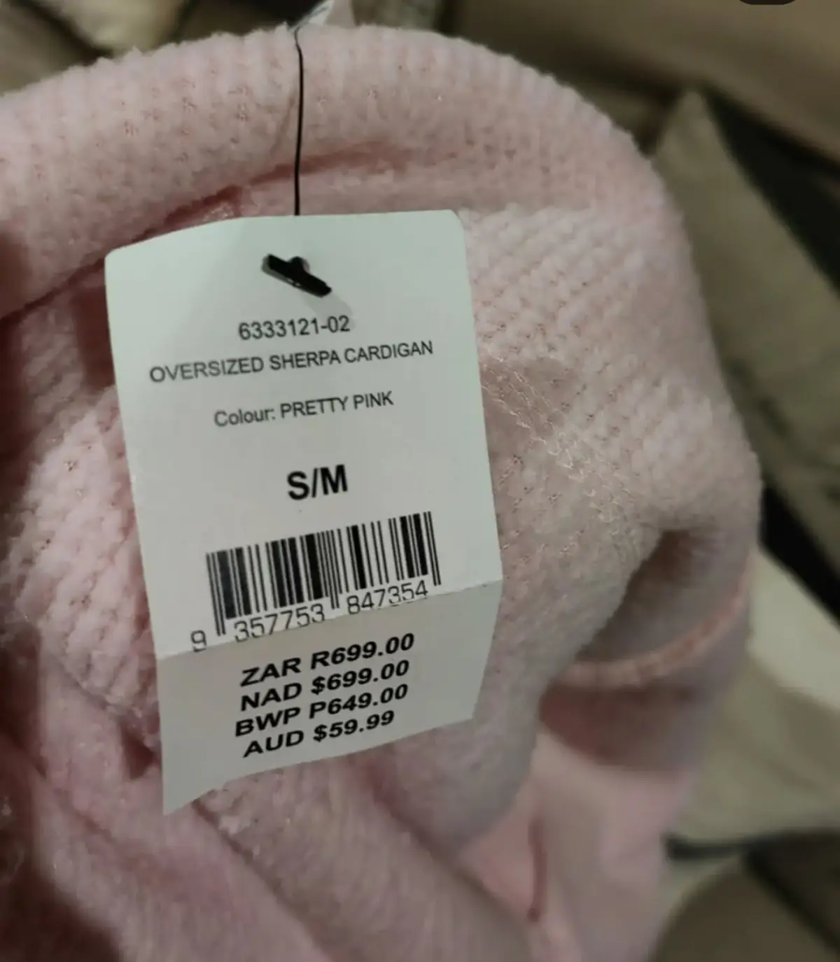 Cotton On Pink Fluffy Zip-Up Hoodie