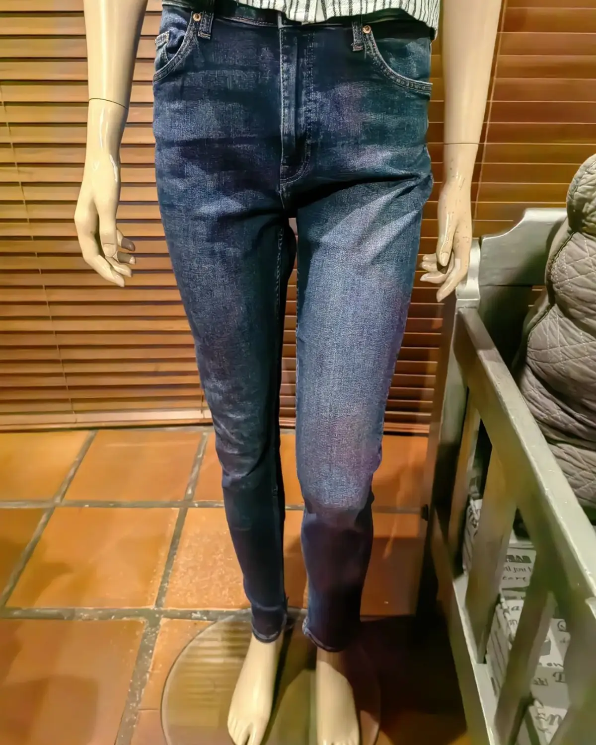 H&M High-Waisted Blue Jeans