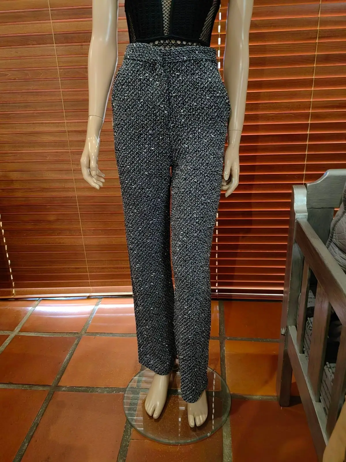 Zara Zara Black and White Patterned Pants