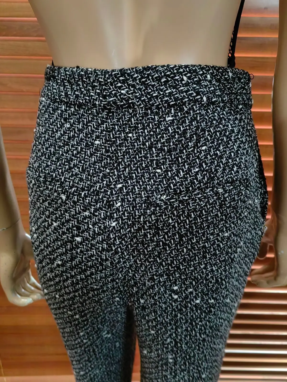 Zara Black and White Patterned Pants