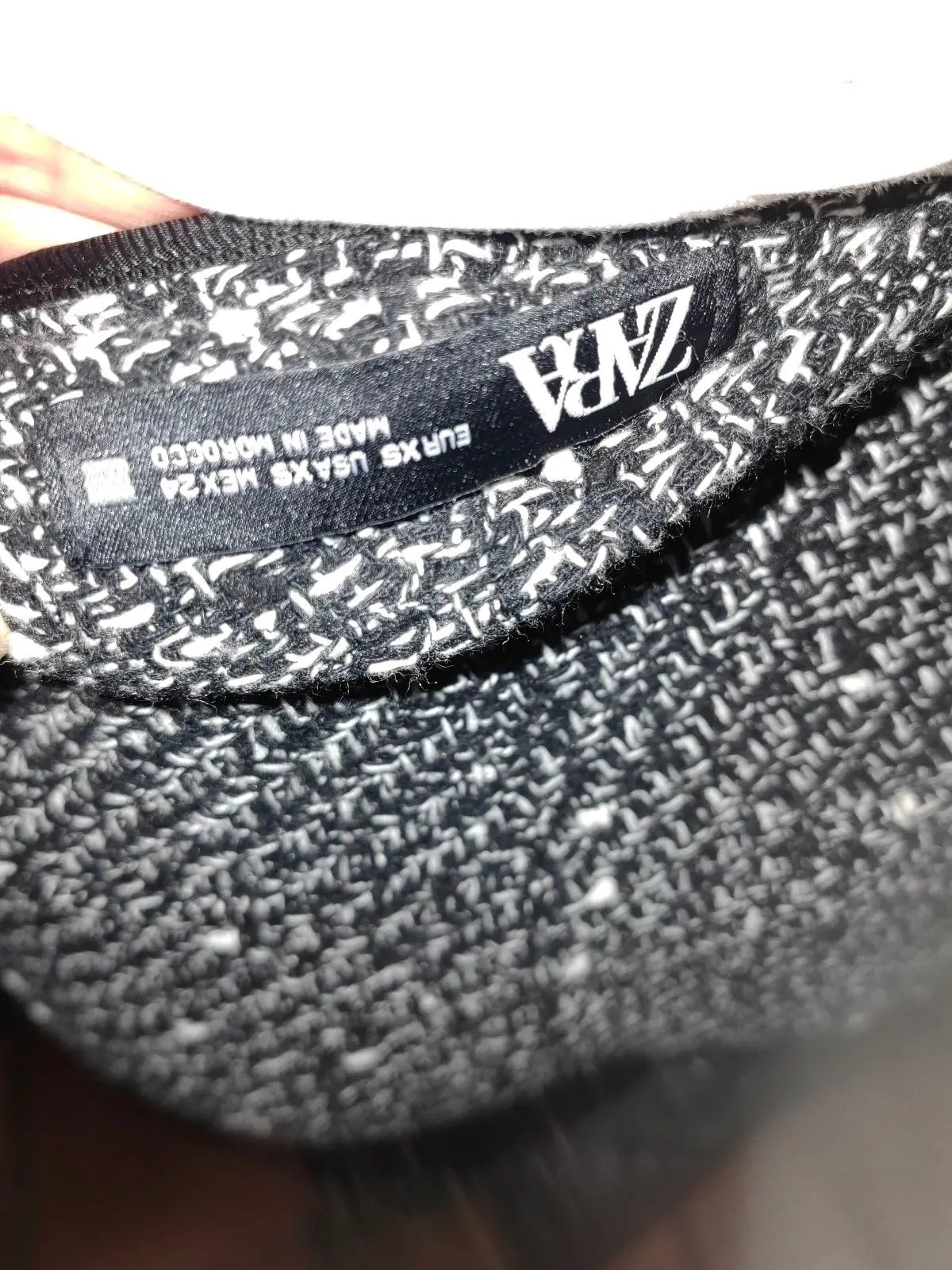Zara Black and White Patterned Pants