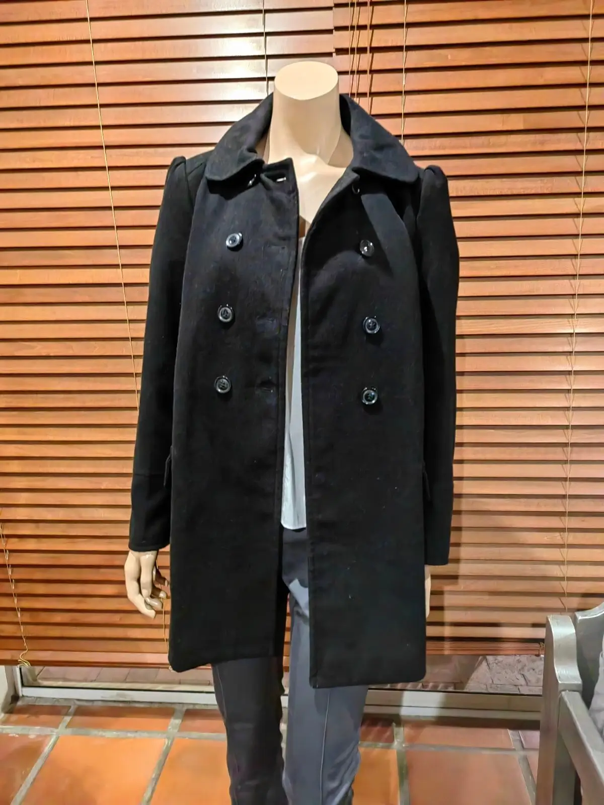 Truworths Black Double-Breasted Coat