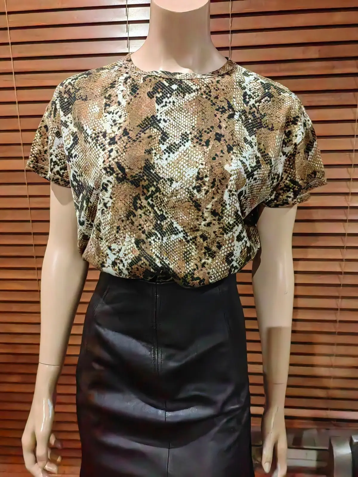 Zara Zara Snake Print T-Shirt