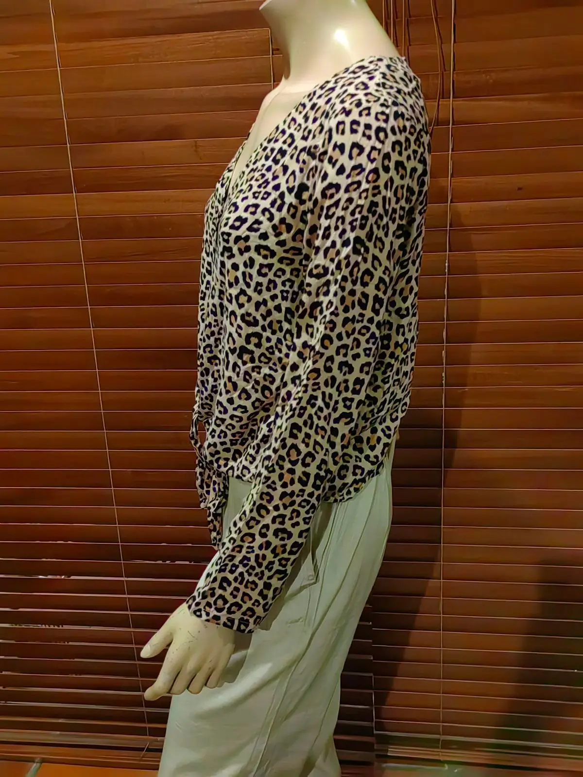 H&M Leopard Print Button-Up Top