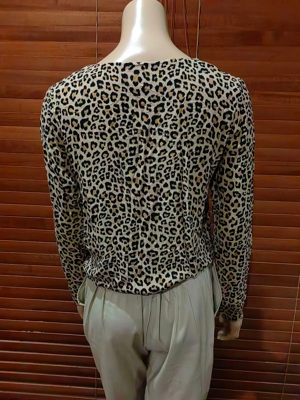 H&M Leopard Print Button-Up Top