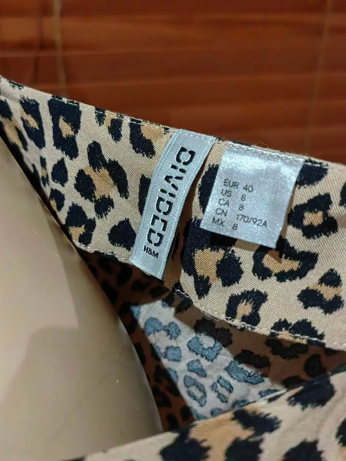 H&M Leopard Print Button-Up Top