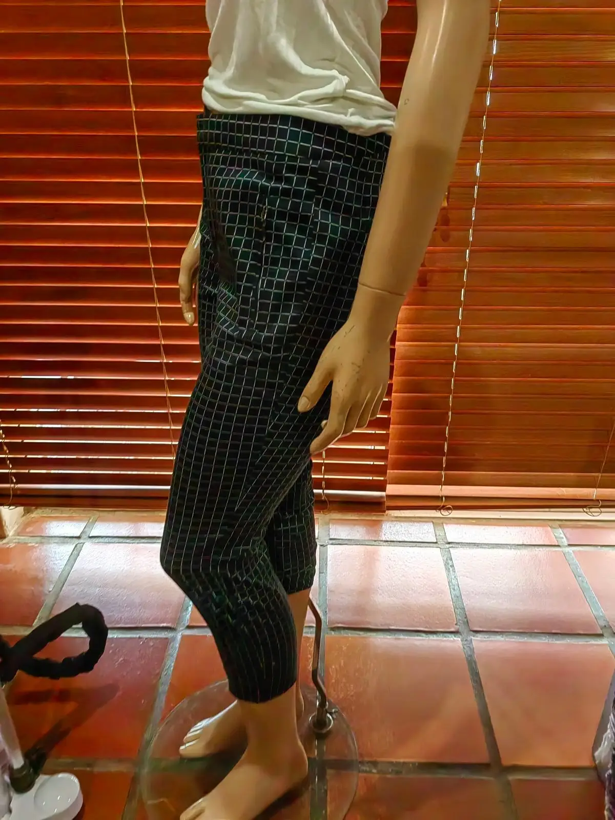 Zara Black and White Checkered Pants