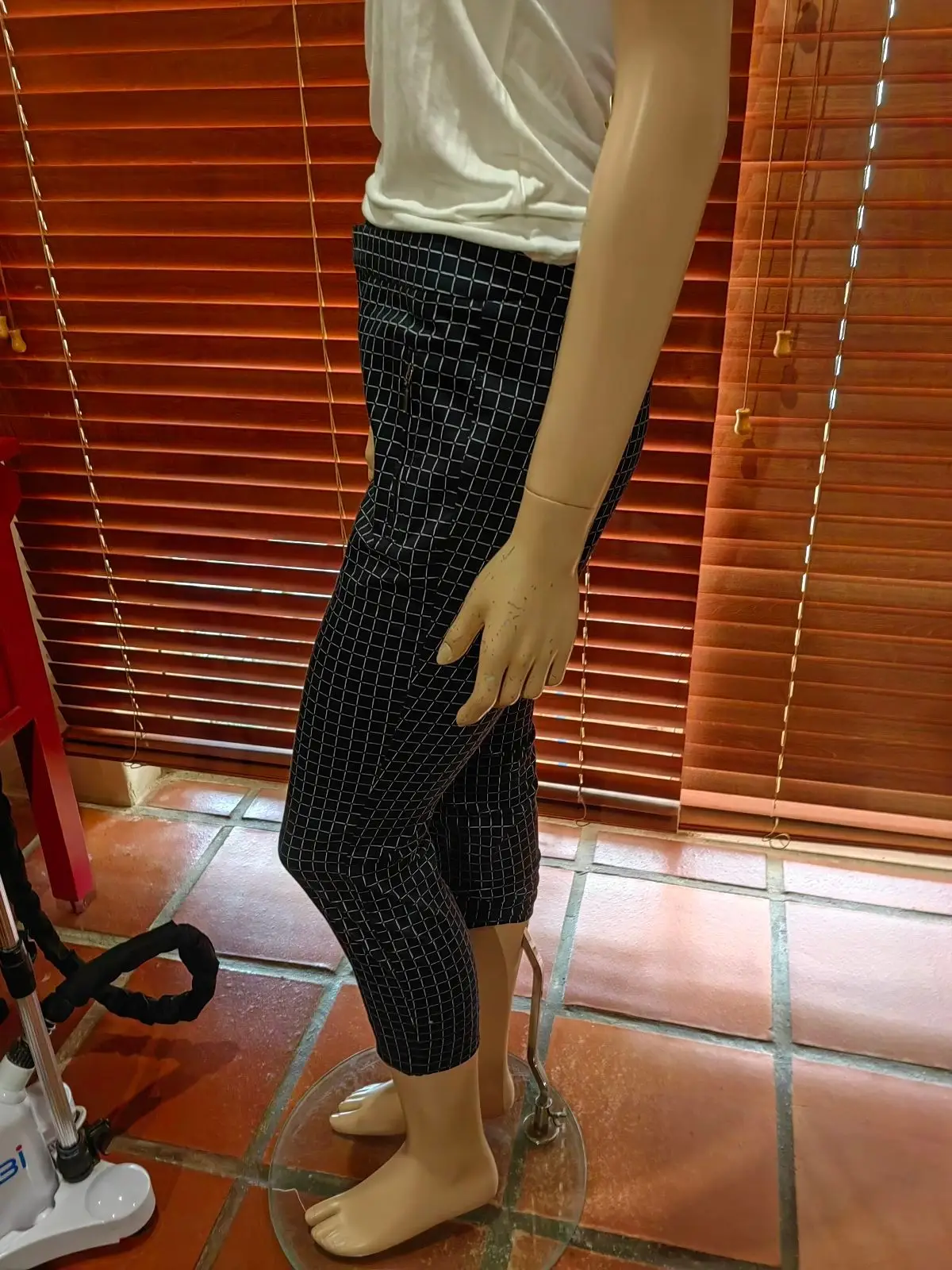 Zara Black and White Checkered Pants