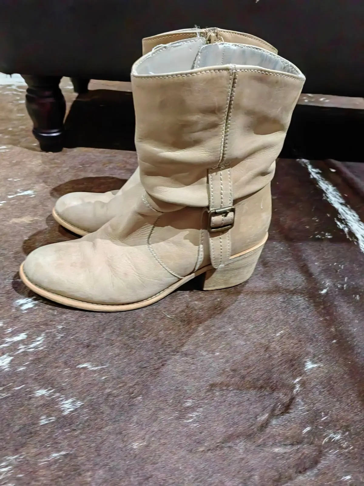 Woolworths Beige Ankle Boots Size 5