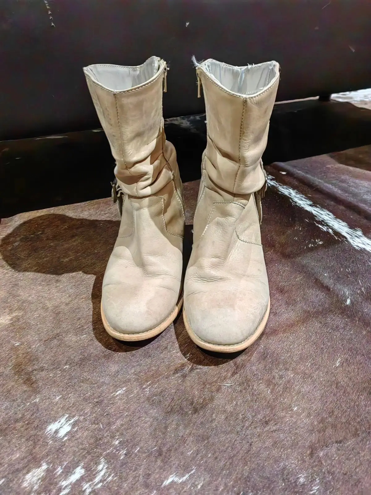 Woolworths Beige Ankle Boots Size 5