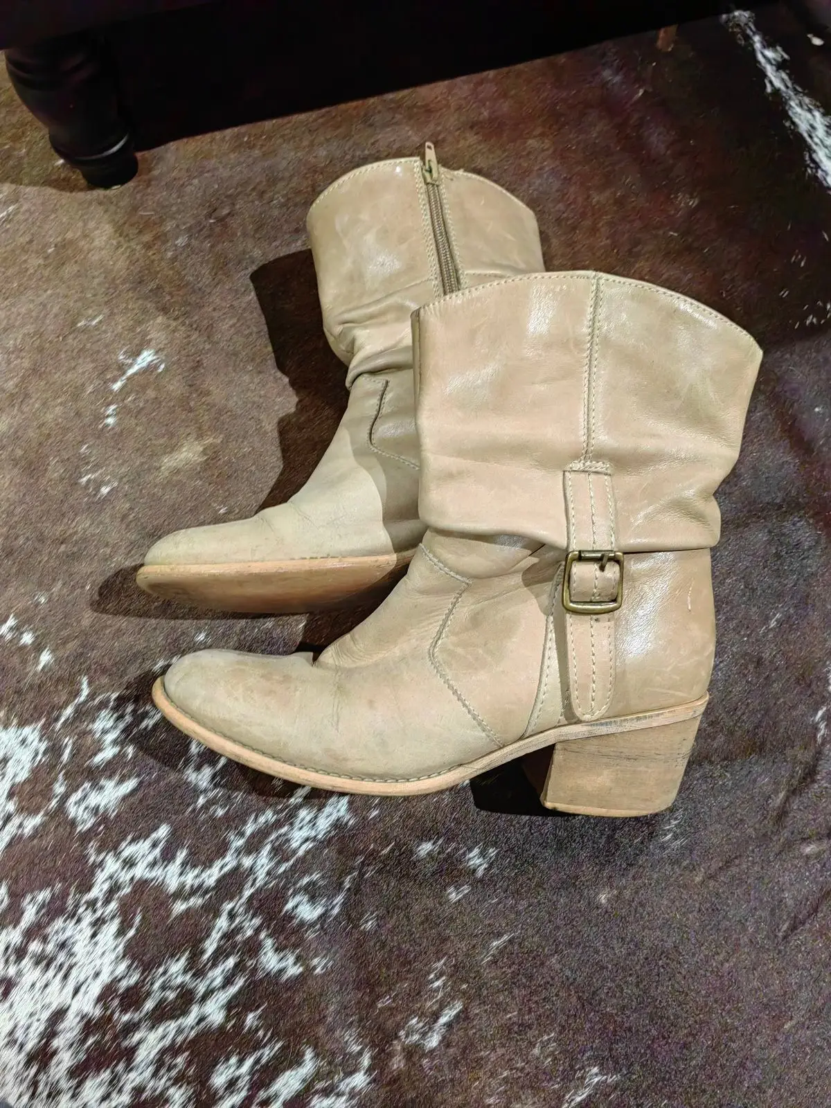 Woolworths Beige Ankle Boots Size 5