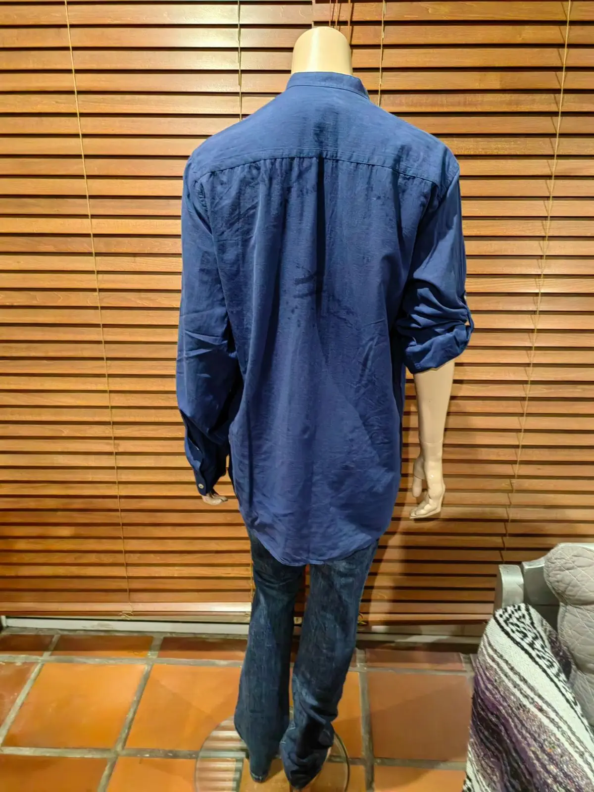 Zara Blue Button-Up Shirt