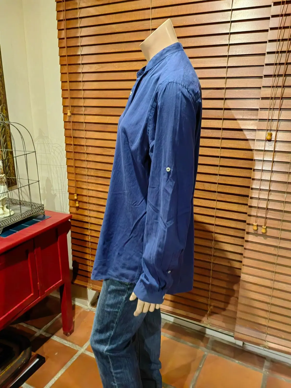 Zara Blue Button-Up Shirt