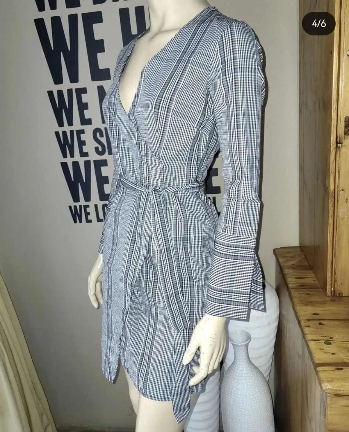 Woolworths Checkered Wrap Dress