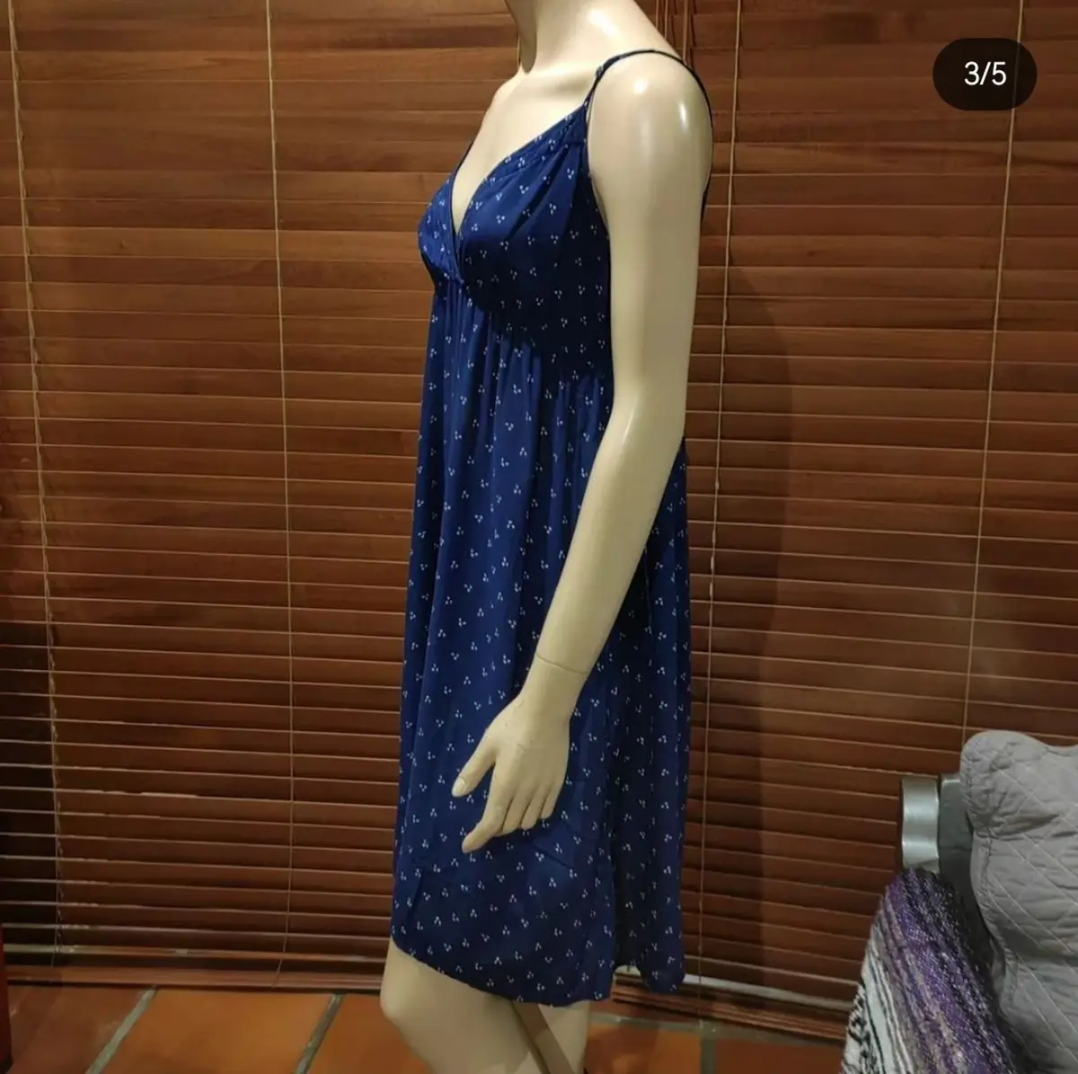 H&M Blue Patterned Dress Size 12
