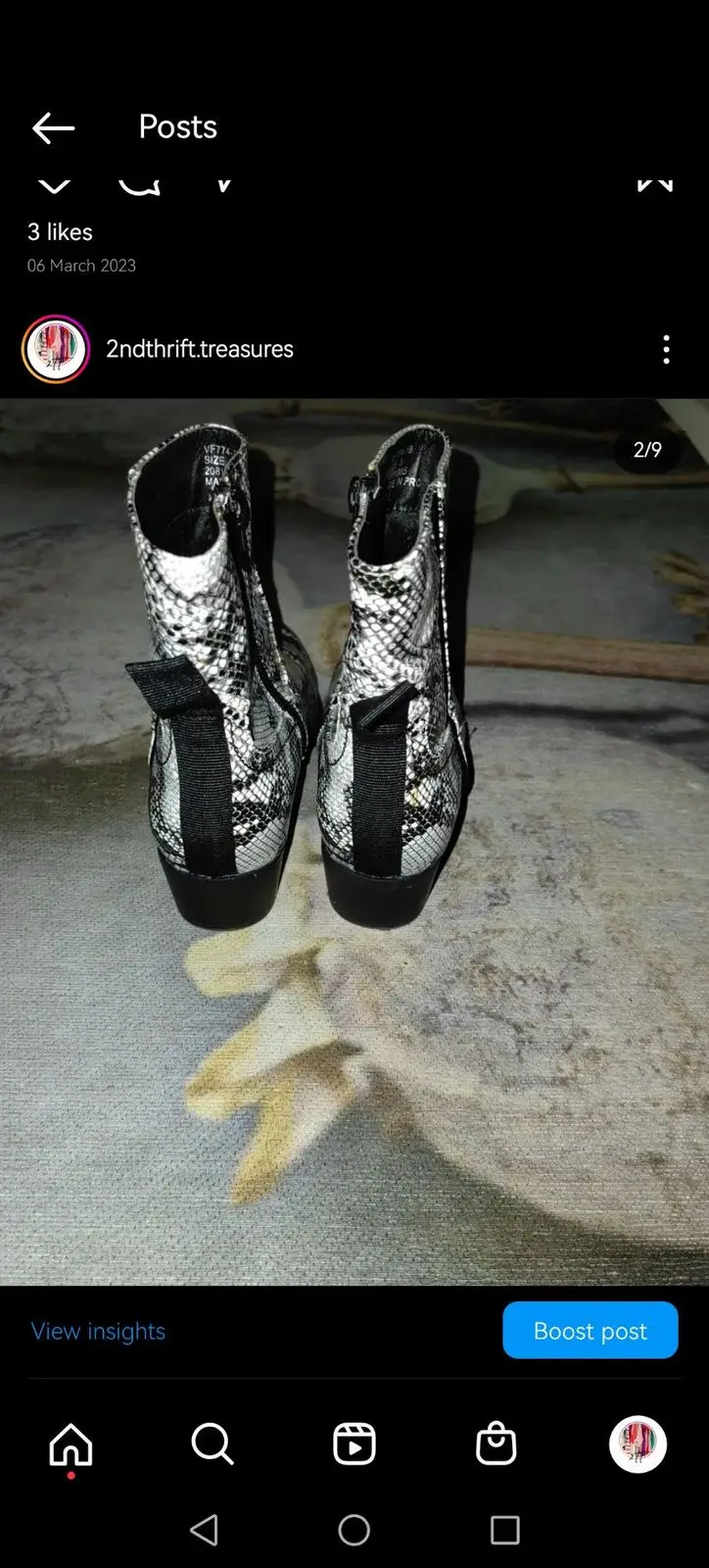 Snake Print Ankle Boots