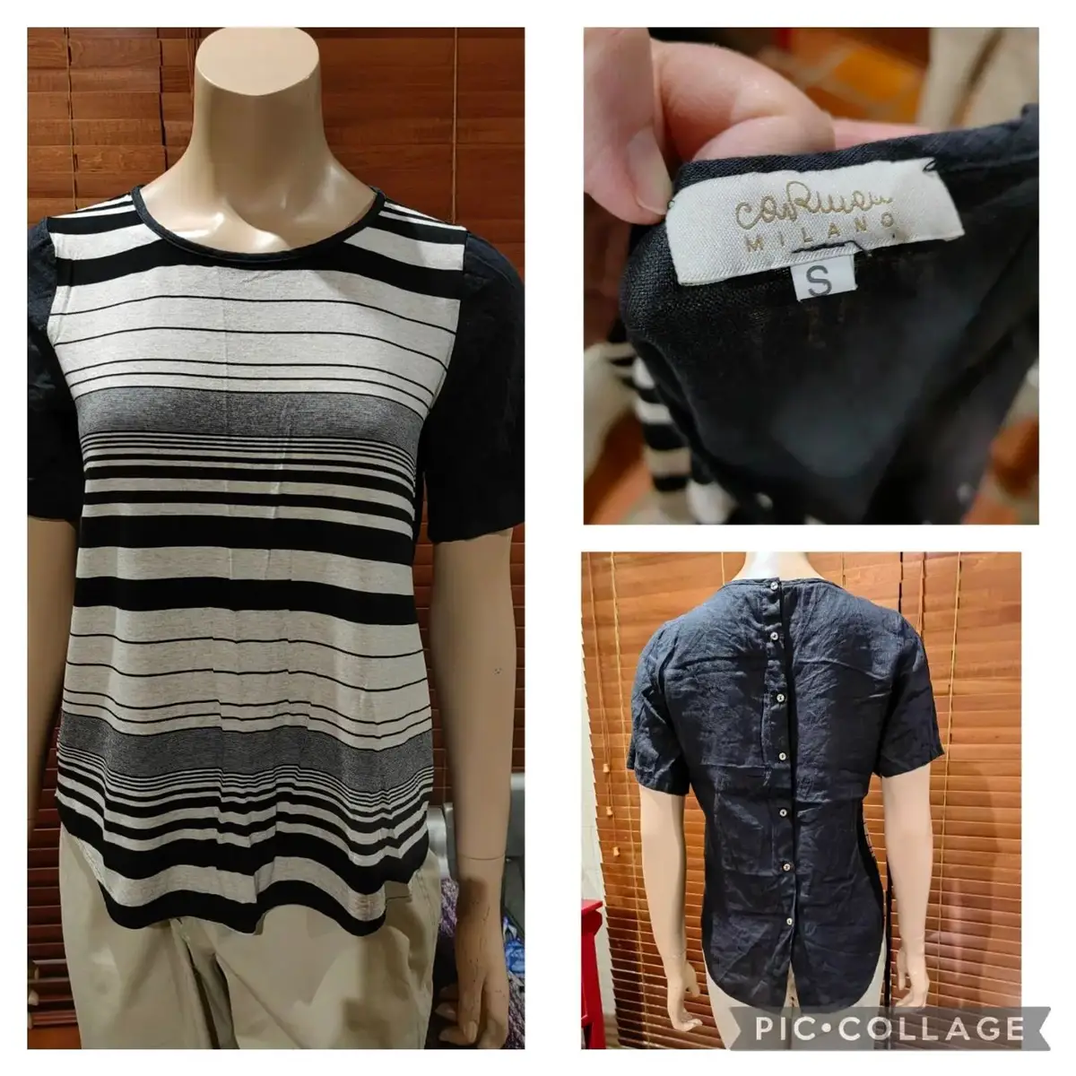 CoRuan CoRuan Striped Short-Sleeve Top