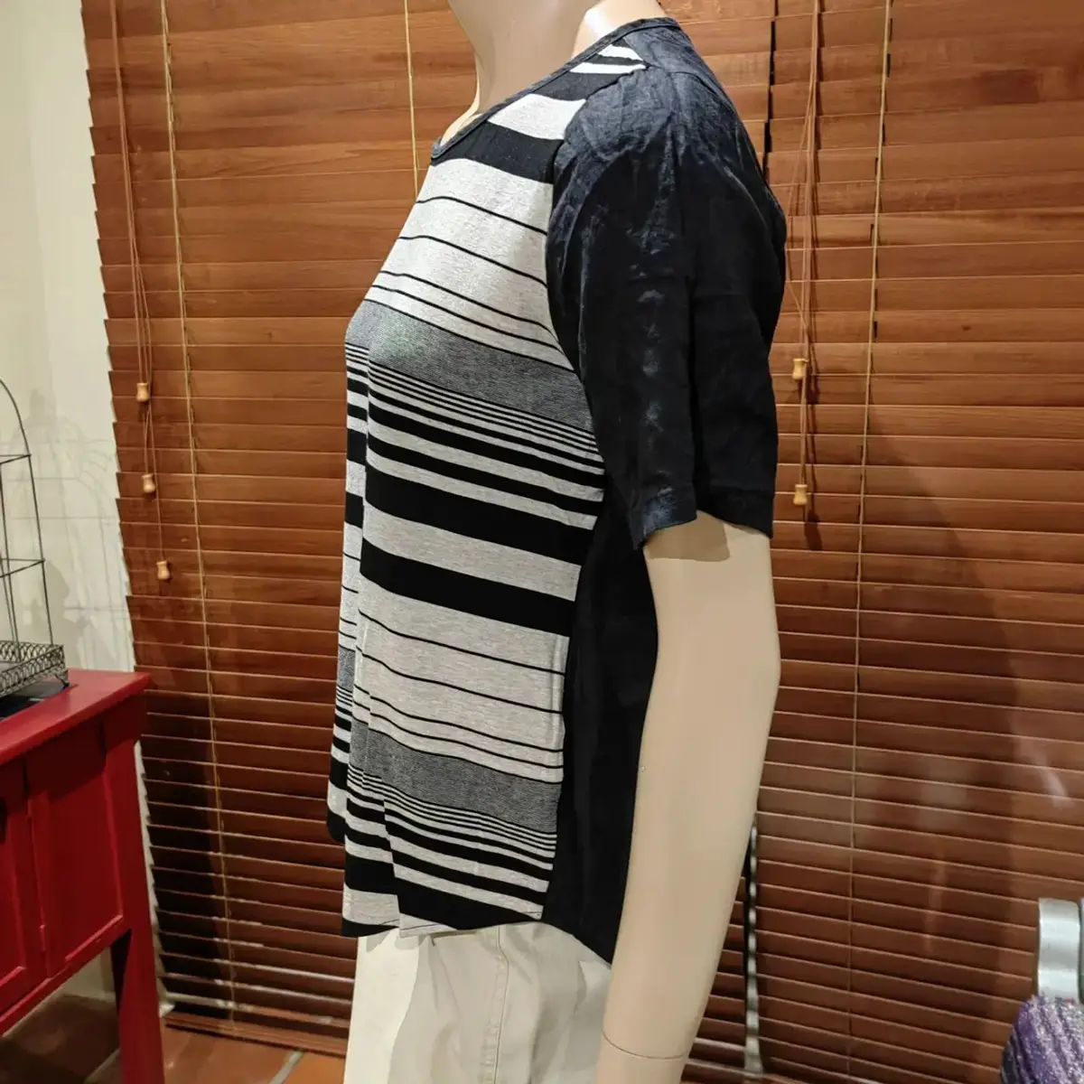 CoRuan Striped Short-Sleeve Top