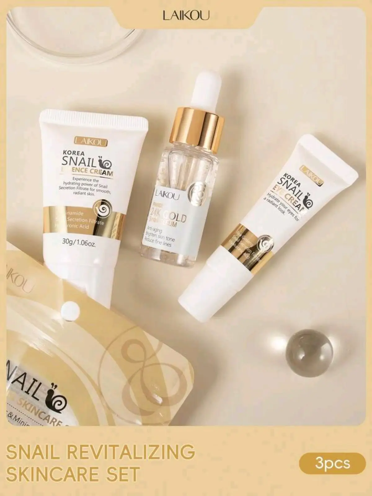 Laikou Laikou Korea Snail Essence Cream