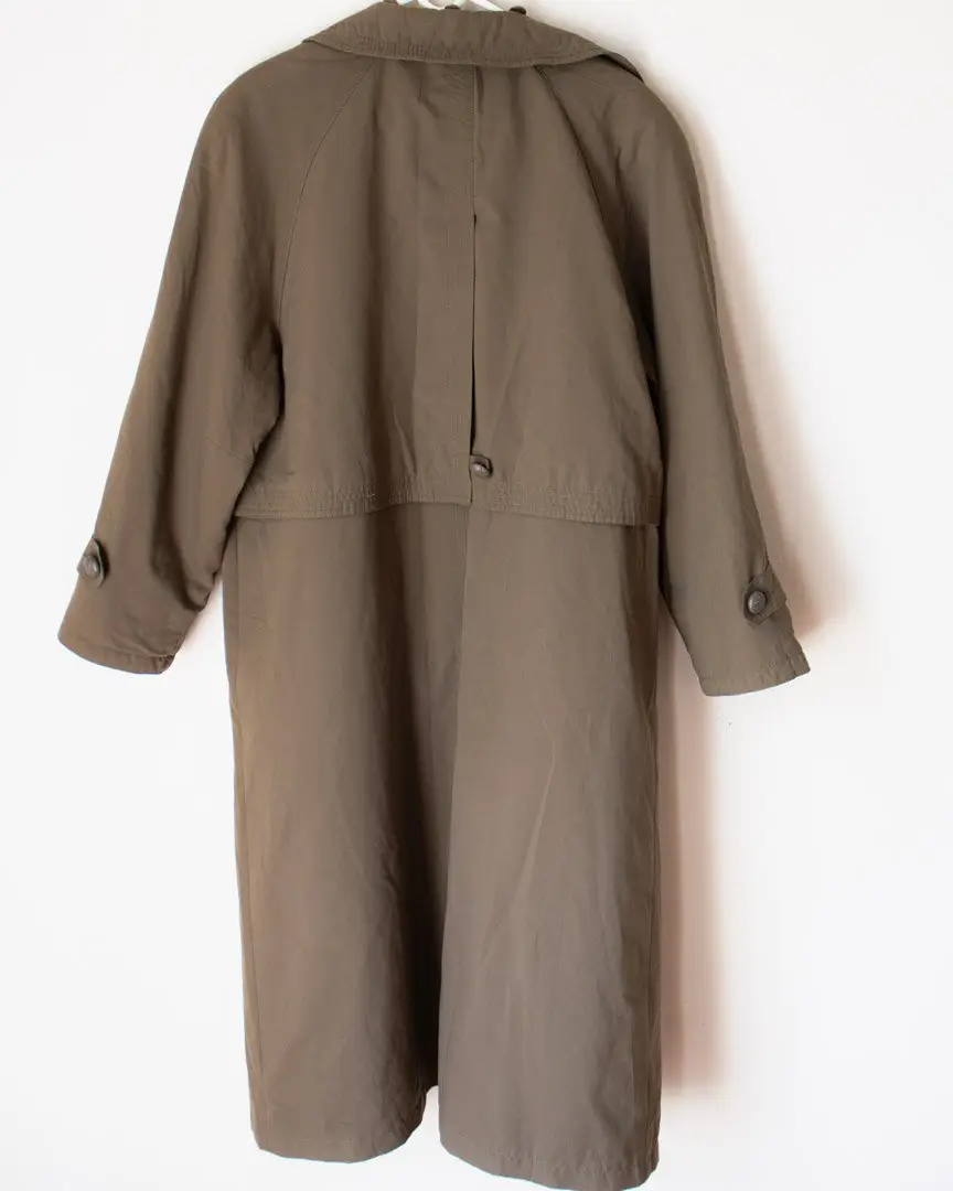 Micro Seta Olive Green Trench Jacket