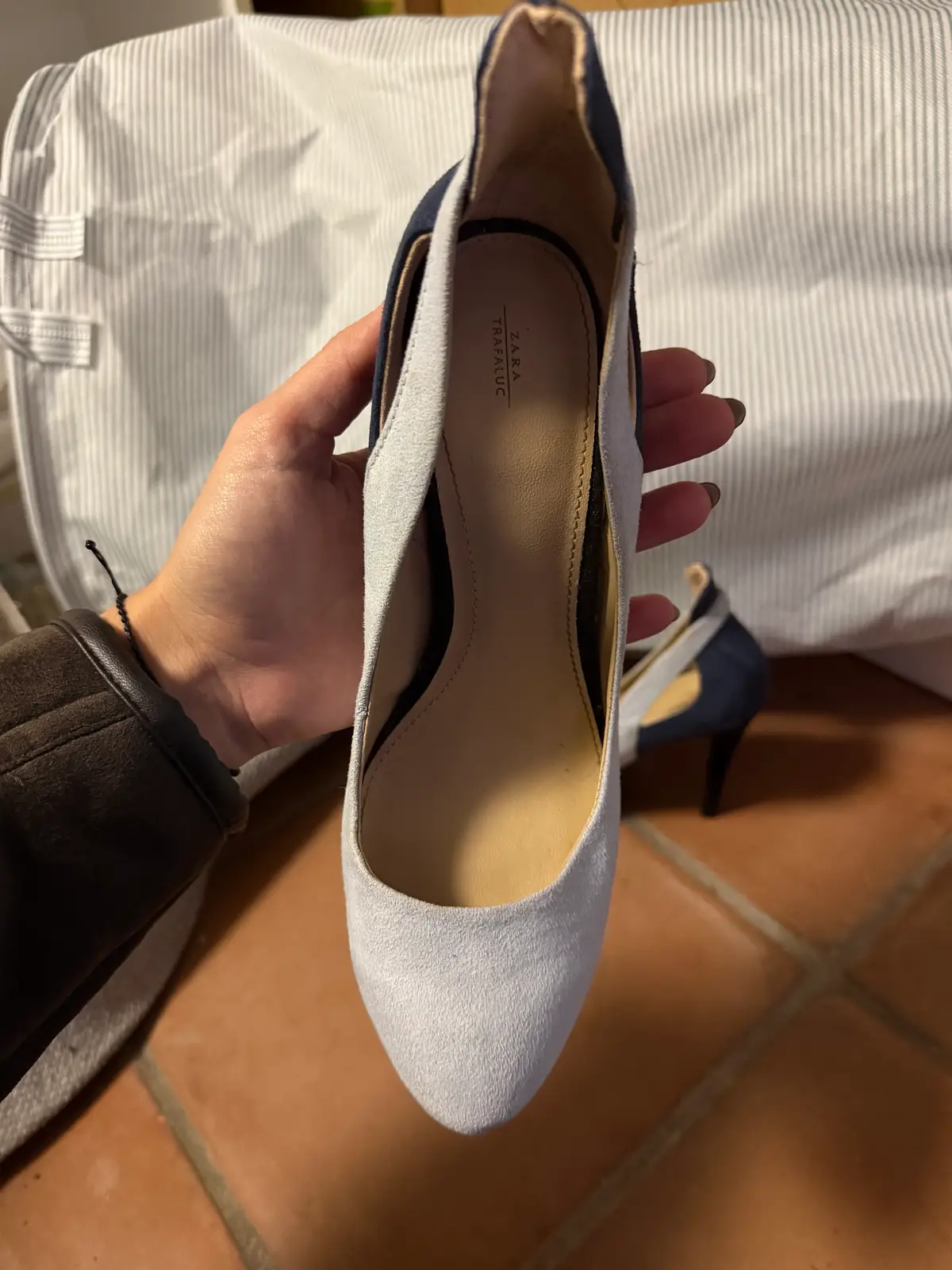 Zara faux suede heels