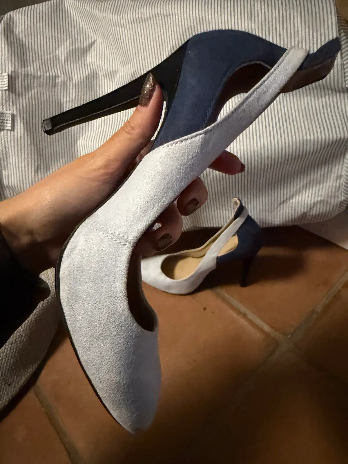 Zara faux suede heels