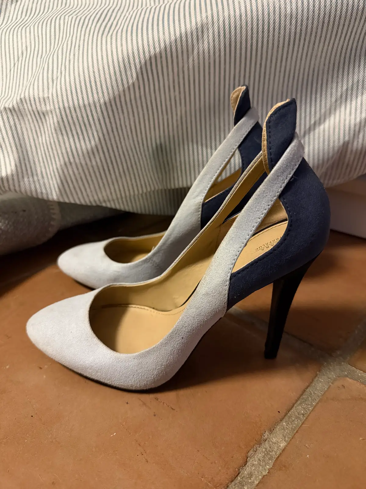 Zara Zara faux suede heels