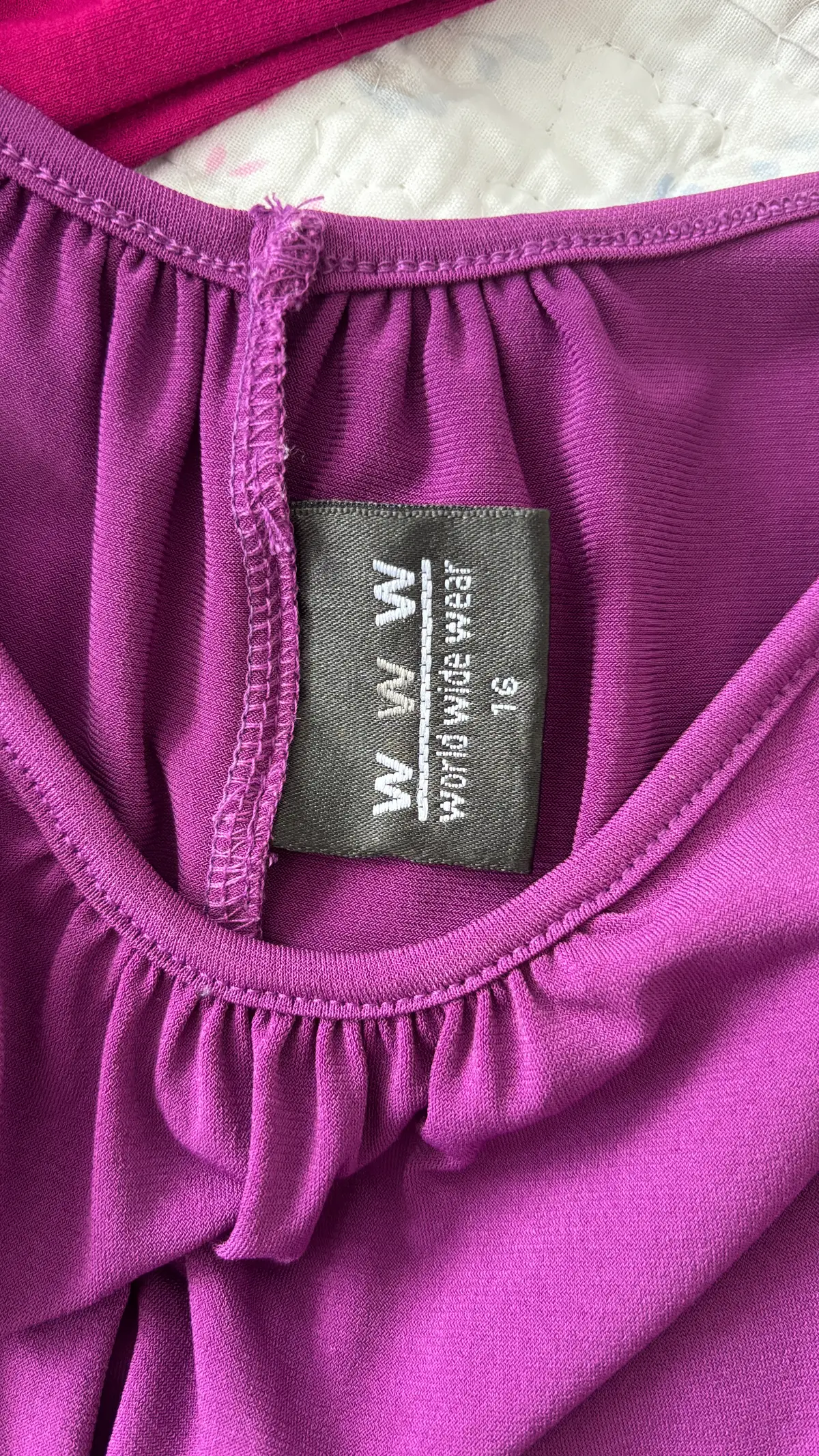 Foshini WWW formal wear purple top with chain detail