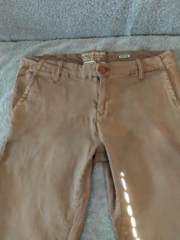 Superdry "limited edition" tan coloured Chino style pants.