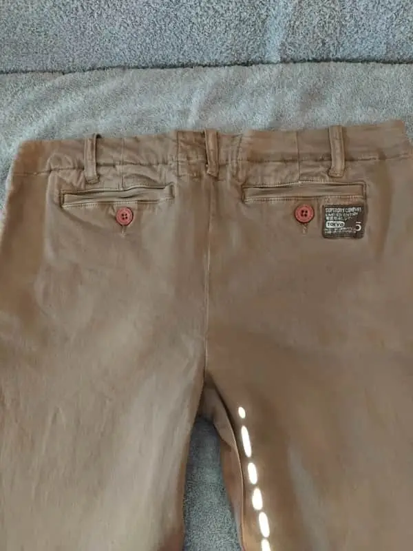 Superdry "limited edition" tan coloured Chino style pants.