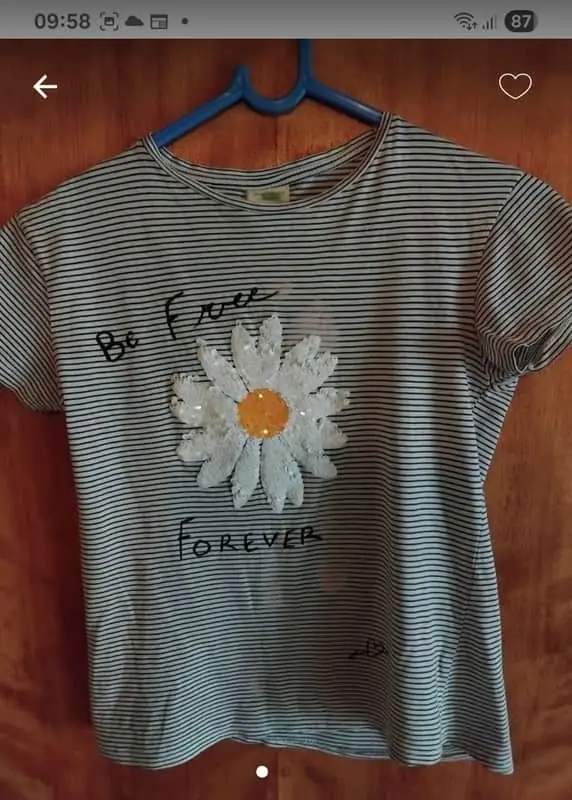 Zara Zara girl's flower detail t shirt