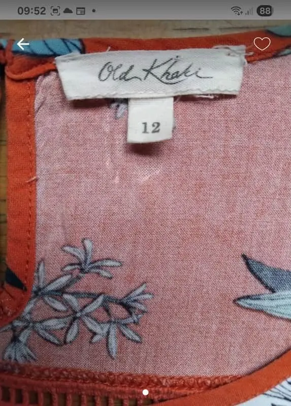 Old Khaki ladies poppy red graphic top