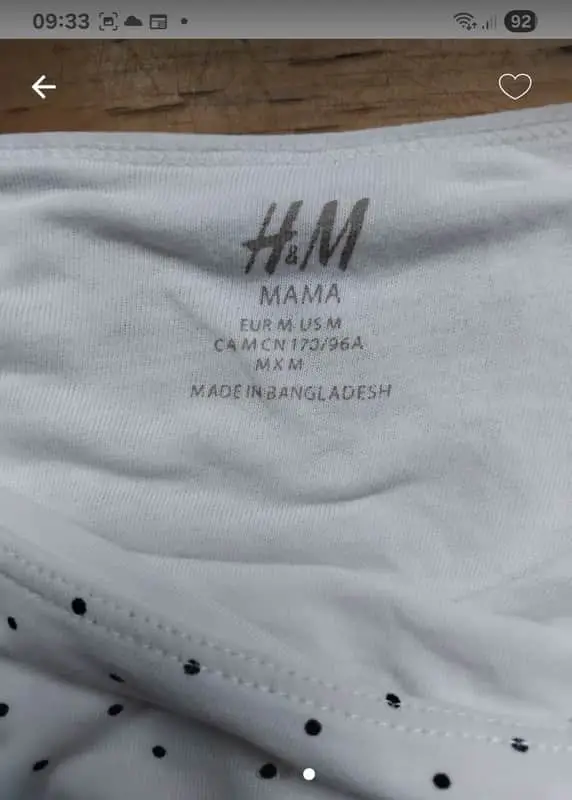 H&M ladies white black polka dot cami top