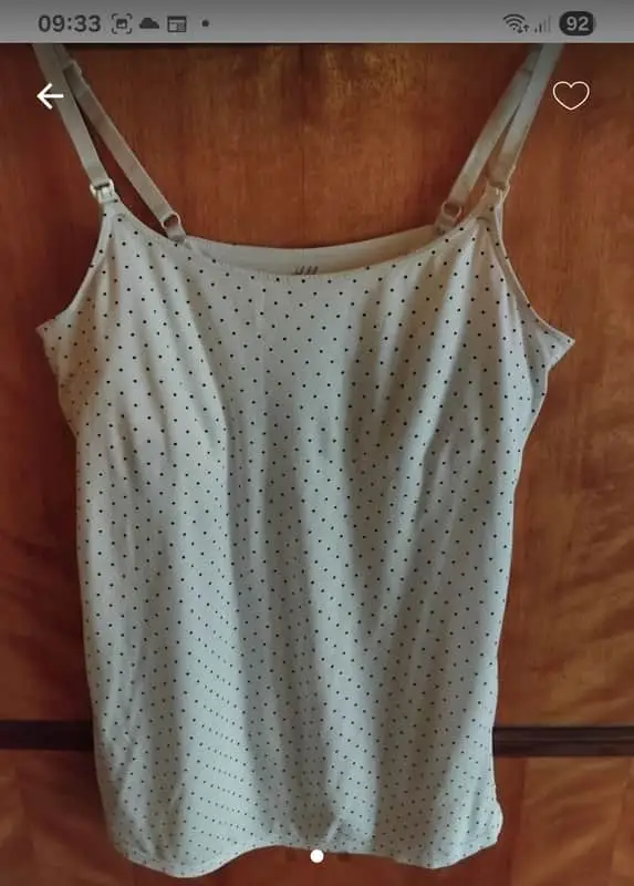 H&M H&M ladies white black polka dot cami top
