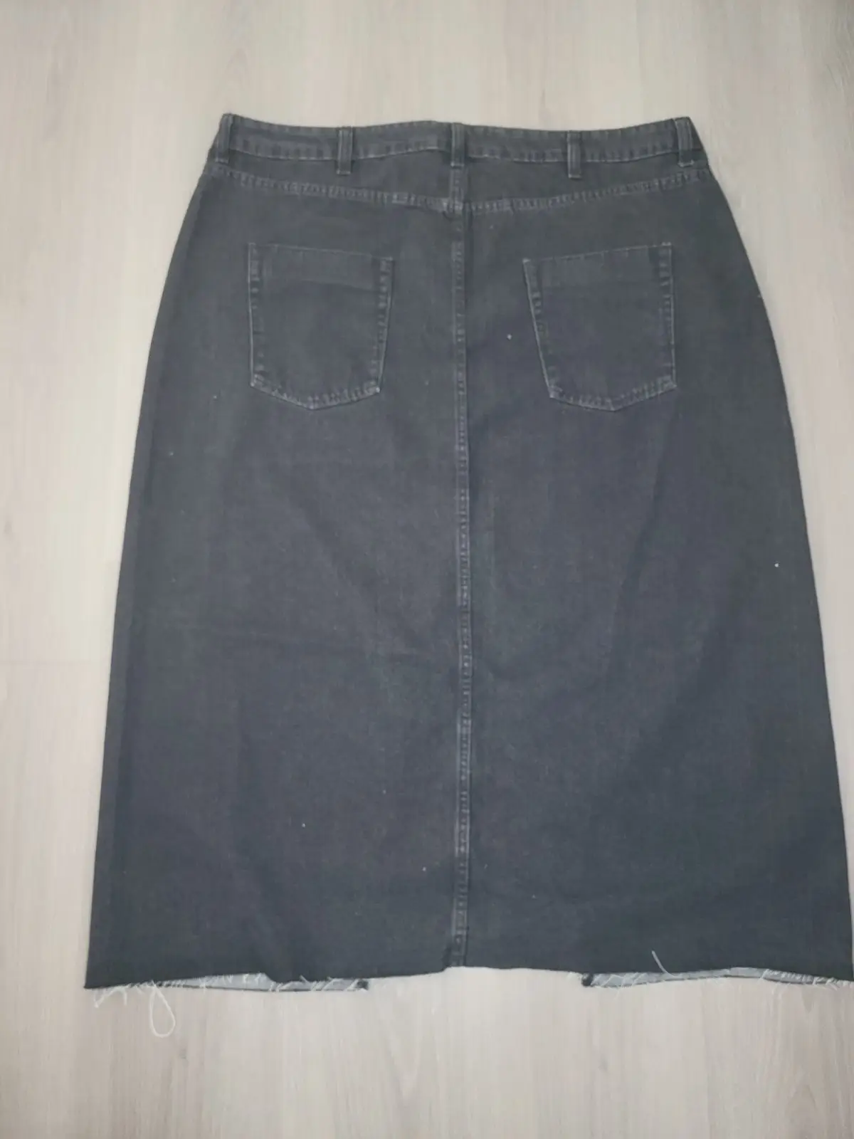 Every Body Denim Black Skirt with Front Slit