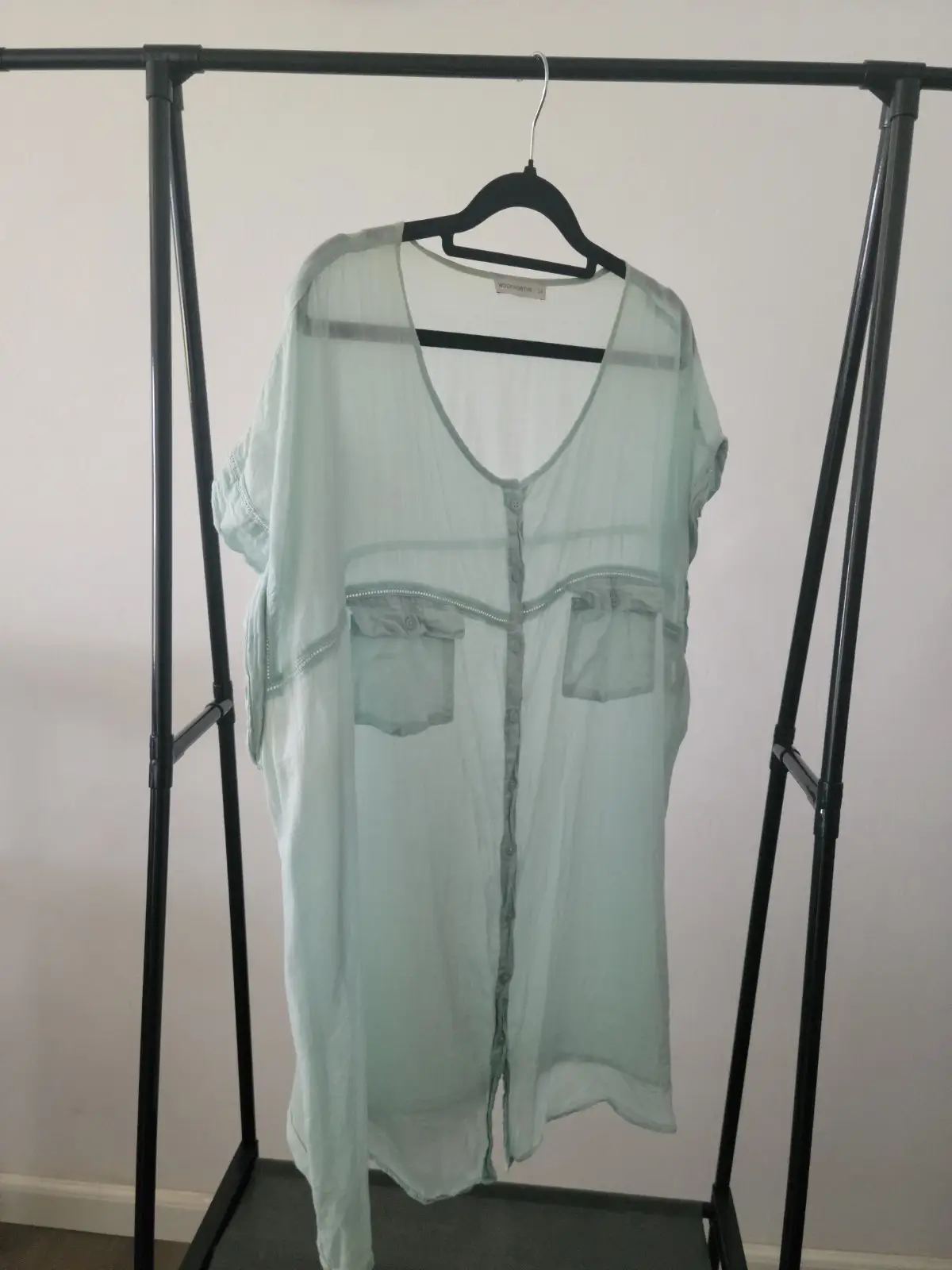 Woolworths Light Green Button-Up Top