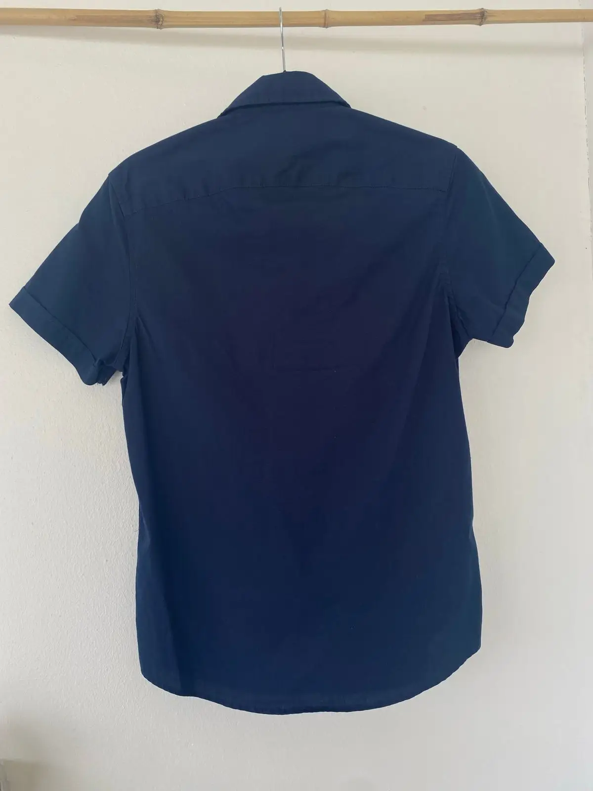 Old Khaki Navy Short Sleeve Slim Fit Shirt