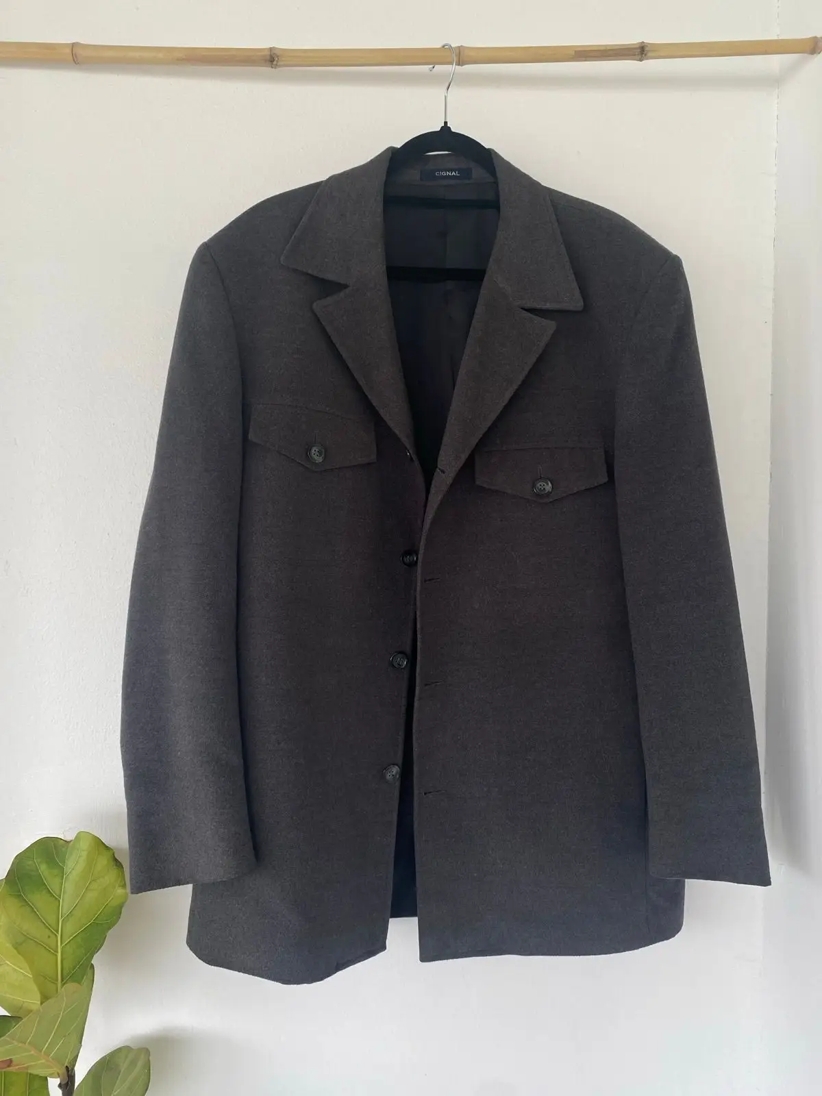 Cignal Cignal Charcoal Button-Up Jacket