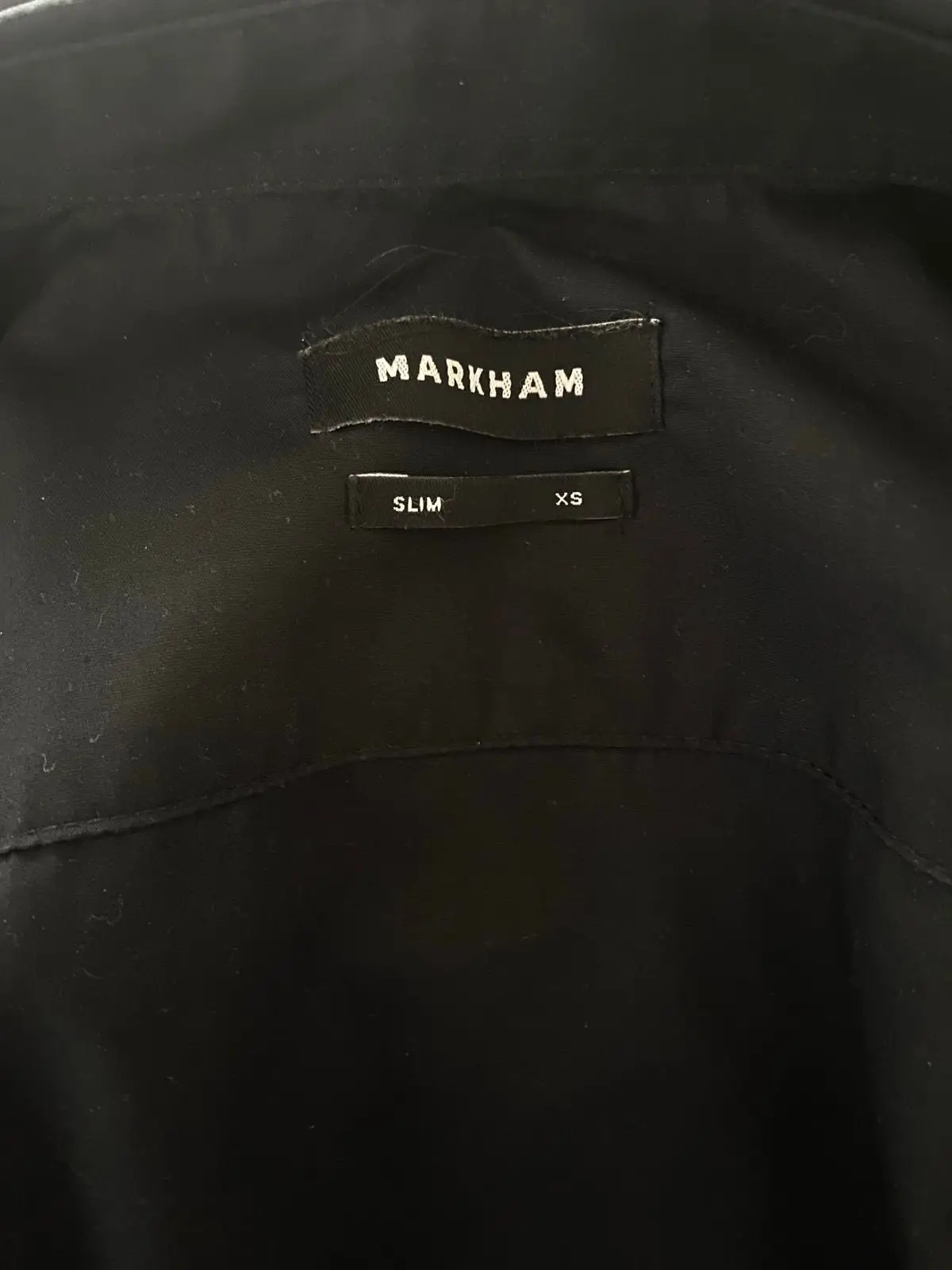 Markham Slim Fit Black Long Sleeve Shirt