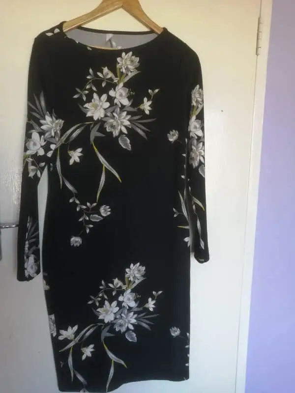 Foschini black floral midi dress