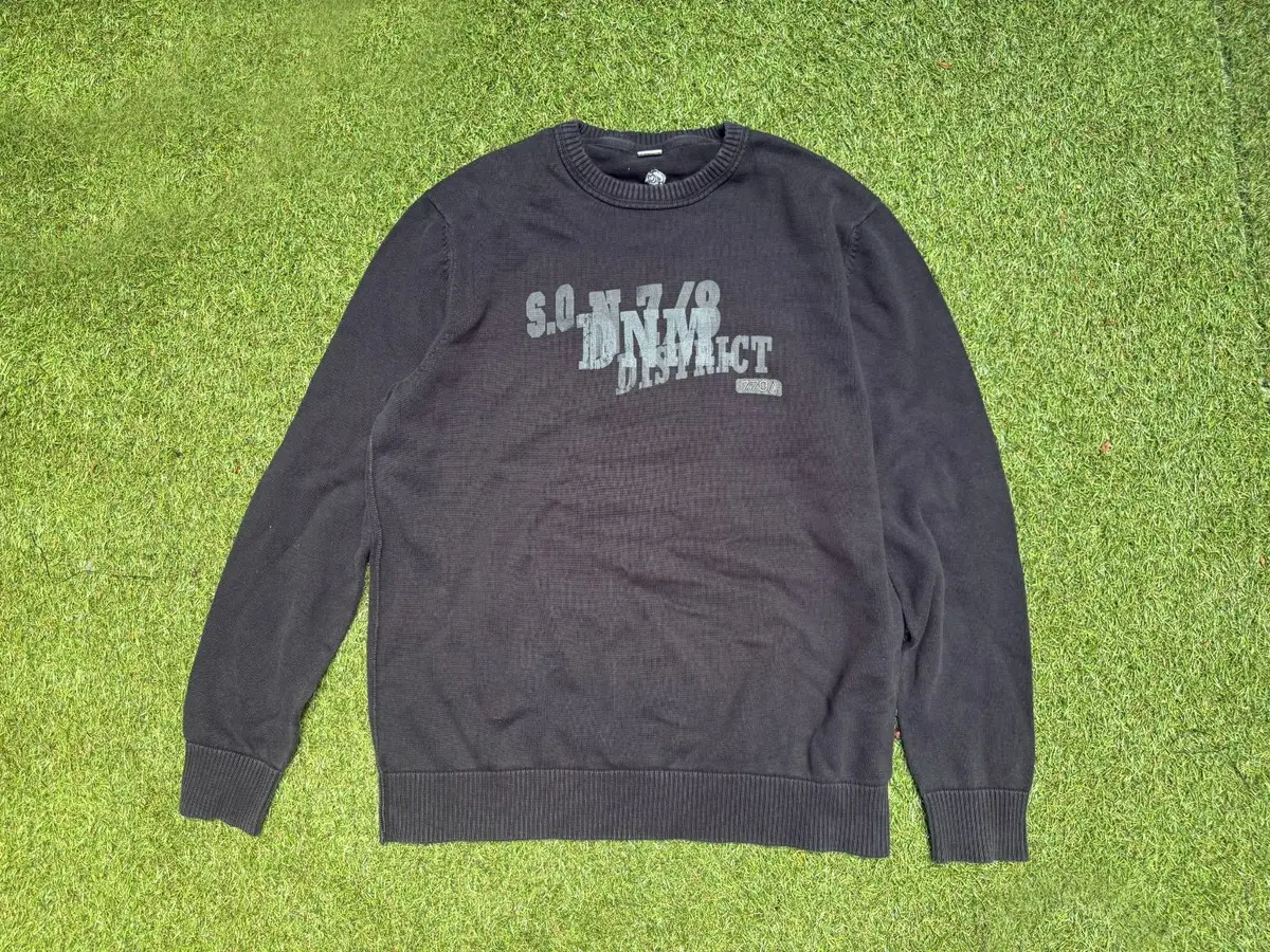 Generic Black DNM District Graphic Knit Sweater
