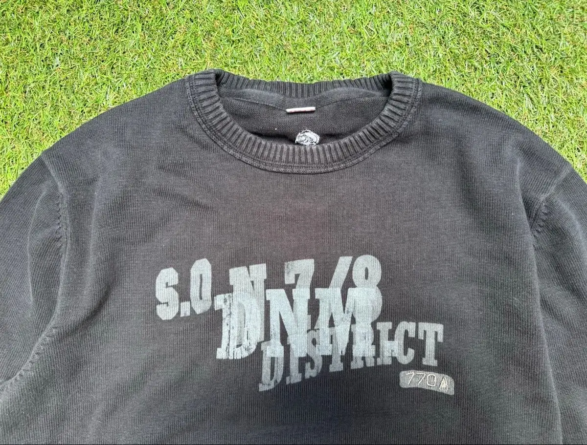 Black DNM District Graphic Knit Sweater