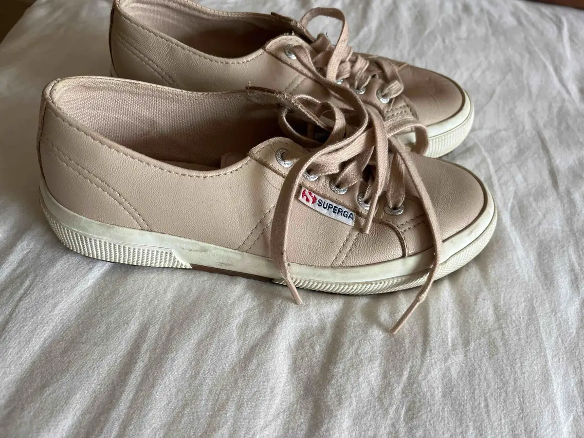 Superga Leather Classic Sneakers Beige