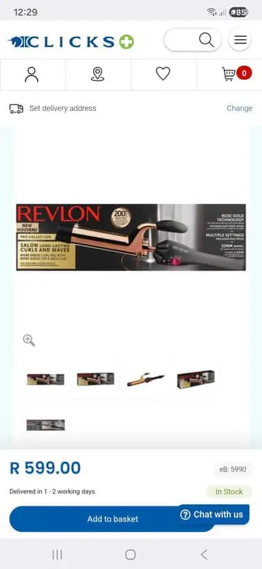 Revlon Pro Collection 32mm Curling Iron in Rose Gold