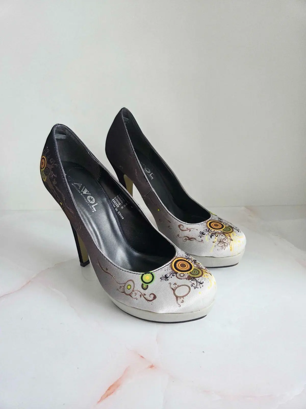 AWOL Patterned Platform Heels