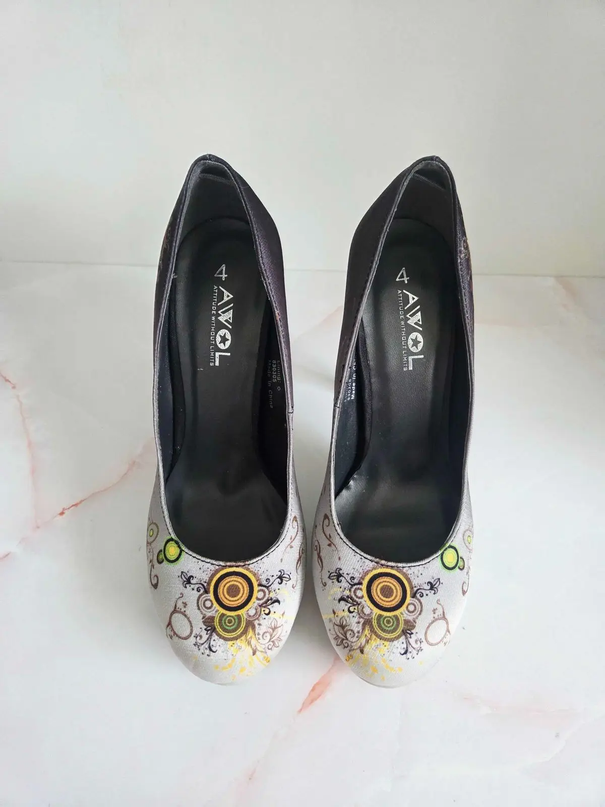 AWOL Patterned Platform Heels