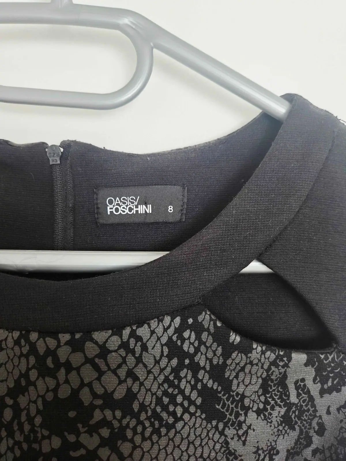 Foschini Black Snakeskin Print Panel Dress