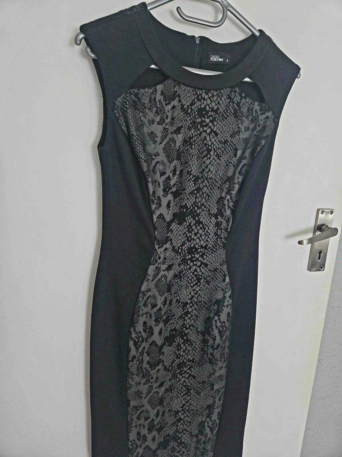 Foschini Black Snakeskin Print Panel Dress